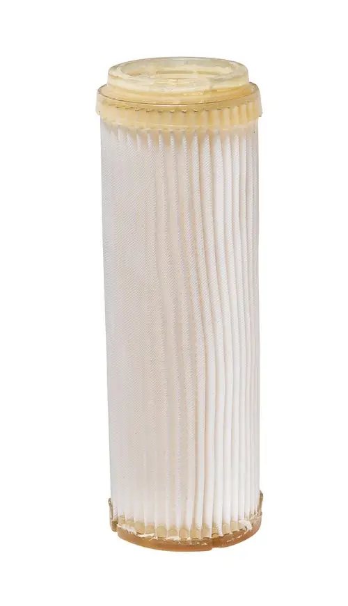 Weißes Filterelement mit rippiger Struktur und transparentem oberen Ende, verwendet von BWT zur Filtration in unterschiedlichen Anwendungen.